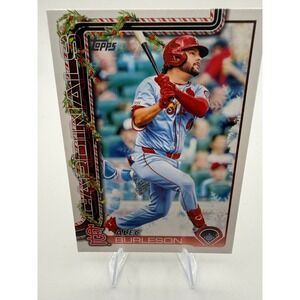2025 Topps Holiday Alec Burleson St Louis Cardinals Baseball Card H64